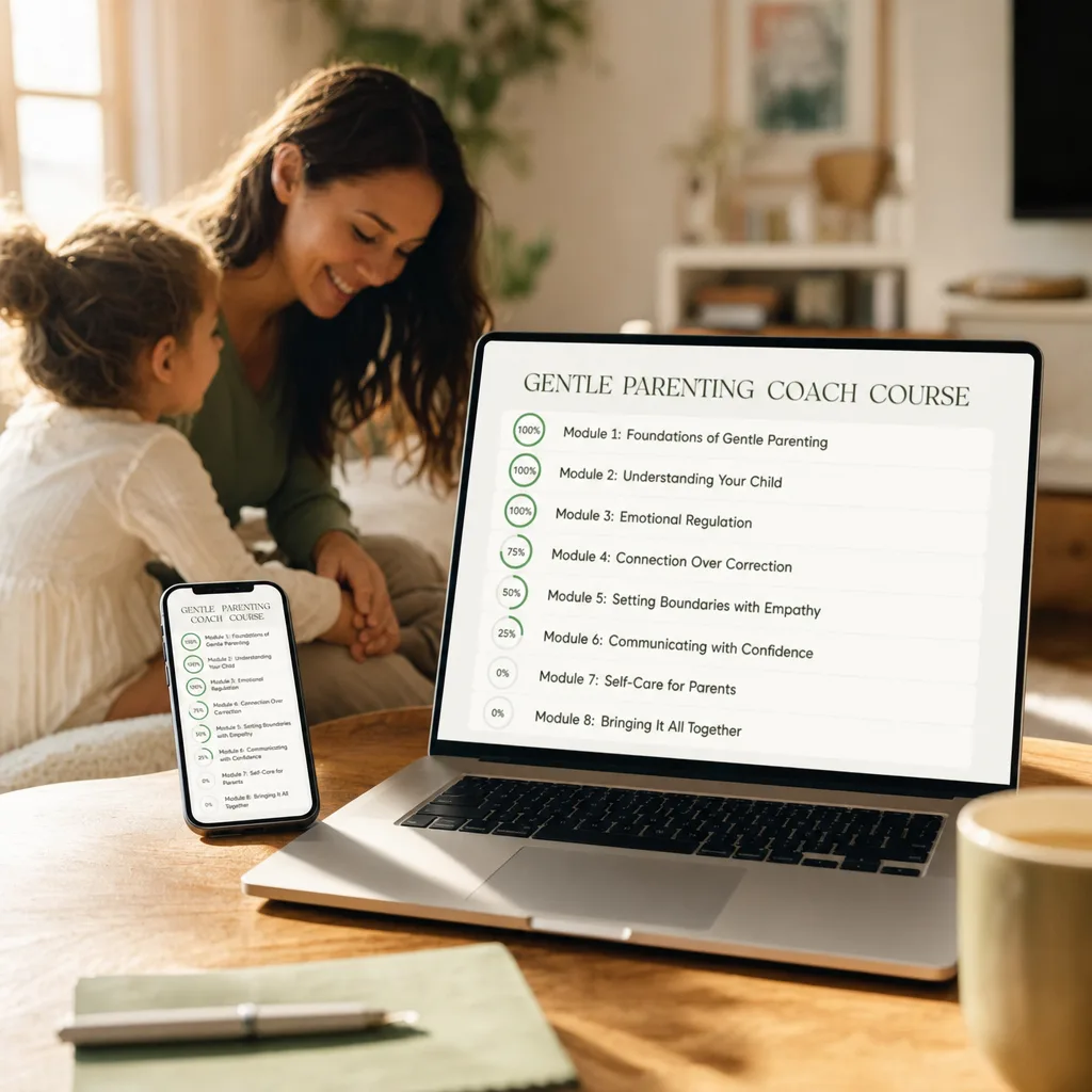 The complete course: 8 modules and 42 lessons in the Kindra platform